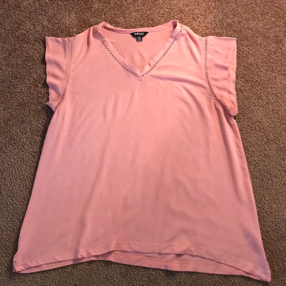 Pink Short Sleeve Blouse